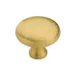 M Marcus Heritage Brass Cabinet Knob Victorian Round Hammered Design 32mm